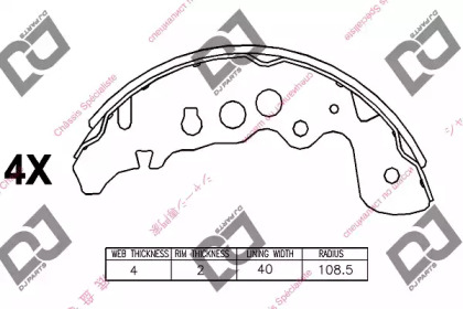 Комлект тормозных накладок DJ PARTS BS1020